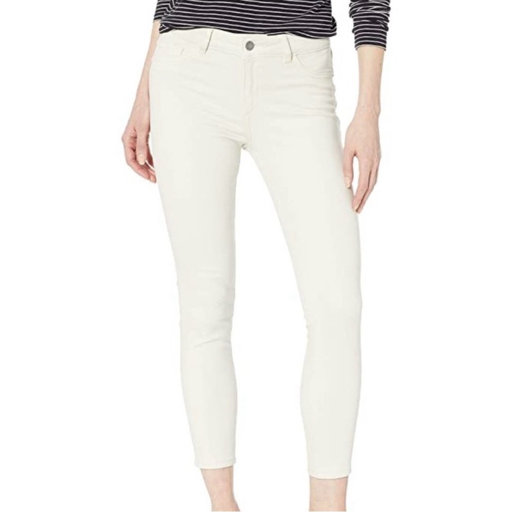 DL1961 Jeans Florence Legging Zip Ankle 26 Stretch‎ Cream Ivory Skinny Stretch